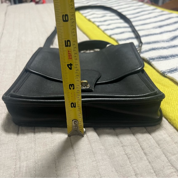 Vintage‎ COACH 100% Leather Satchel Purse Handbag Crossbody bag tote black - Picture 5 of 16